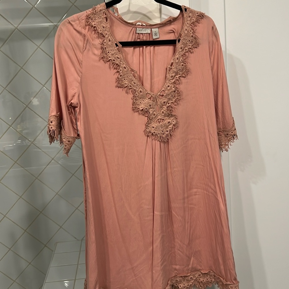 Lace trimmed dress